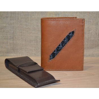 Portfel skórzany brązowy męski .